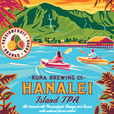 Hanalei Logo - Kona Brewing Hanalei Island IPA