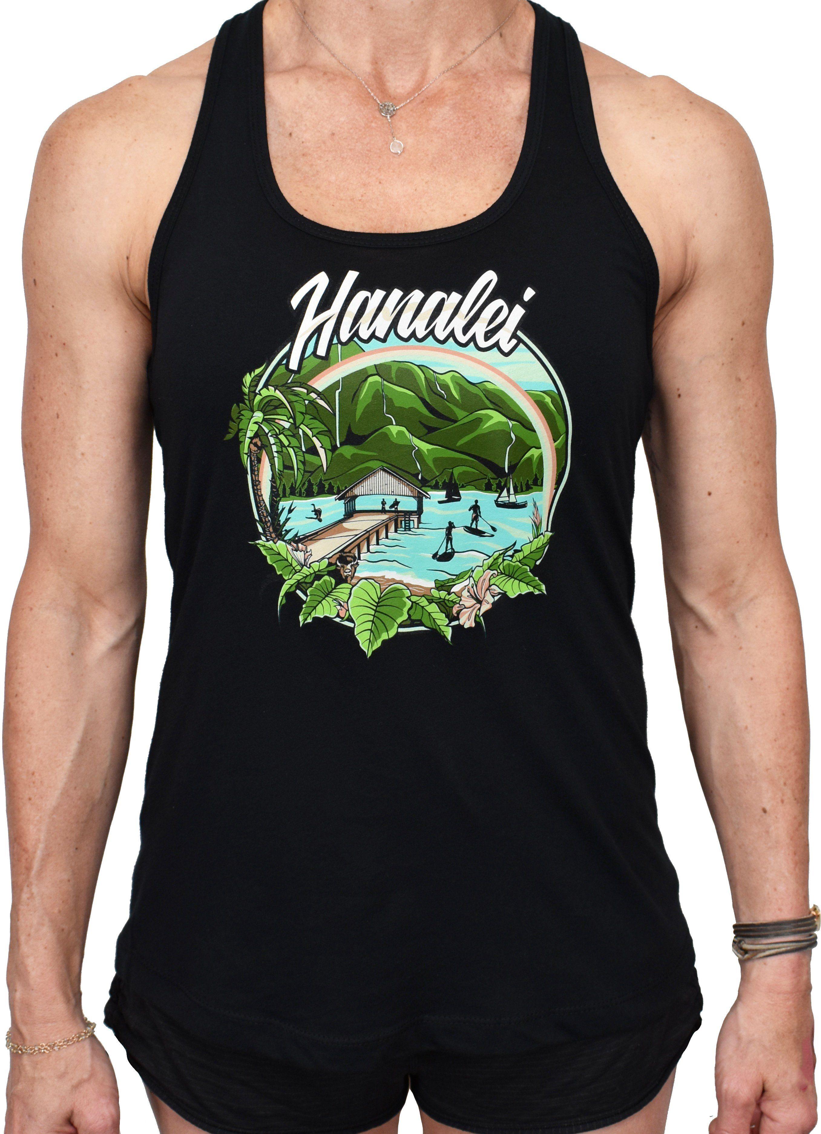 Hanalei Logo - Women's 'Hanalei Vibes' Racerback Tank