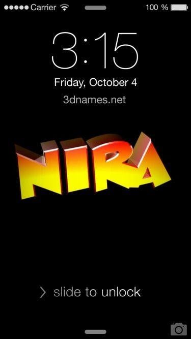 Nira Logo - Preview of 'Black Background' for name: nira