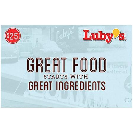 Luby's Logo - Luby's Cafeterias (TX) $50 Value Gift Cards x $25's Club
