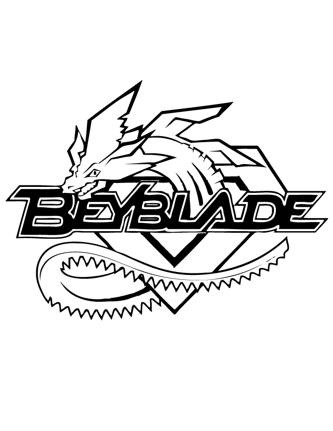 Beyblade Logo - Beyblade Logo Coloring Page. H & M