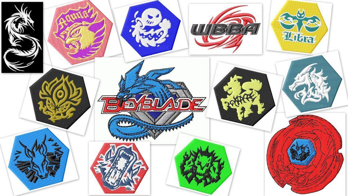 Beyblade Logo - BeyBlade Embroidery Designs Set (4x4 Hoops)