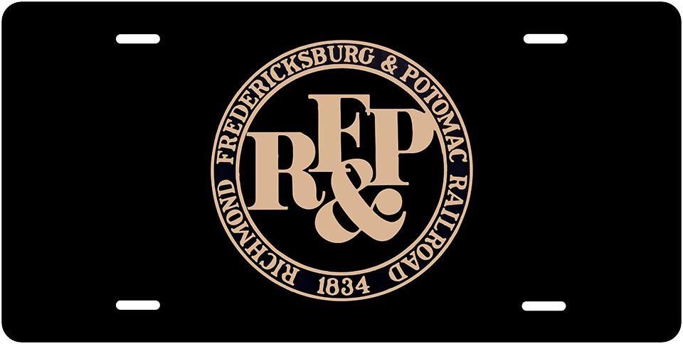 Rf&P Logo - Richmond, Fredricksbury & Potomac (RF&P) RR - RRBlack & Gold Logo - License  Plate