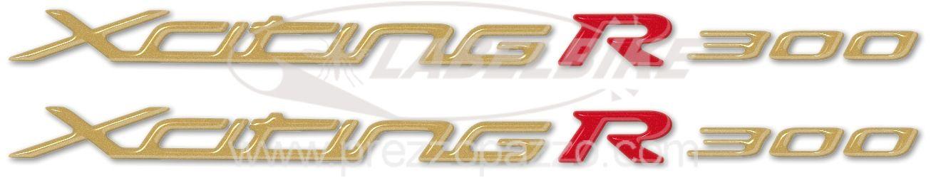 Xciting Logo - Details about 2 Stickers Gel 3D Pair Letters Xciting R 300 Compatible for Scooter Kymco