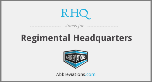 Rhq Logo - RHQ - Regimental Headquarters