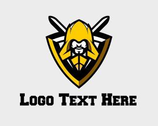 Warrior Logo - Yellow Warrior Emblem Logo