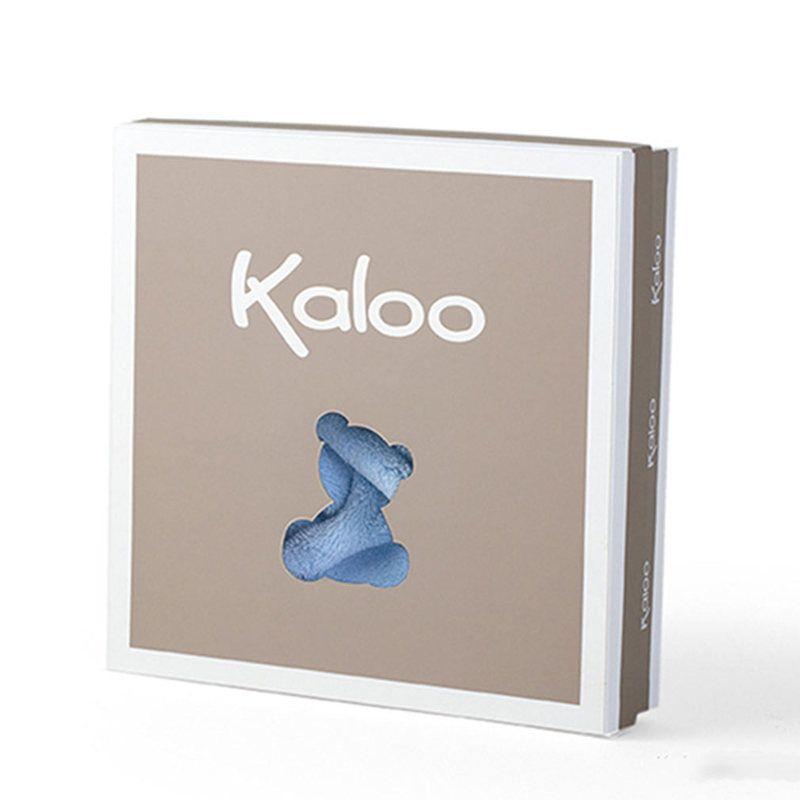 Kaloo Logo - Details About Kaloo Plume Blue Bear Doudou Comforter Soft Plush 8 20cm Blankie NEW