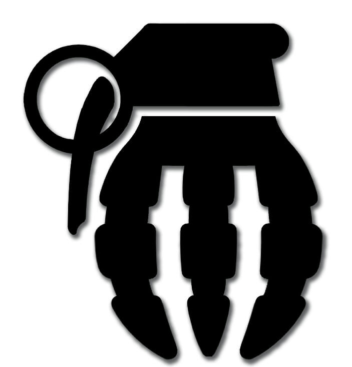 Grenade Logo - Grenade M Logo Vinyl Decal - Black