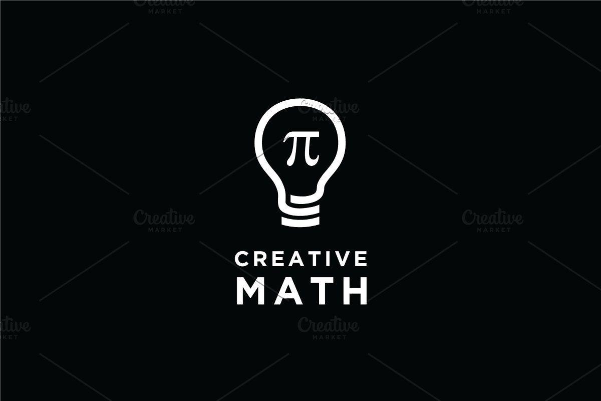 Mathematics Logo - Light Bulb Mathematics logo design