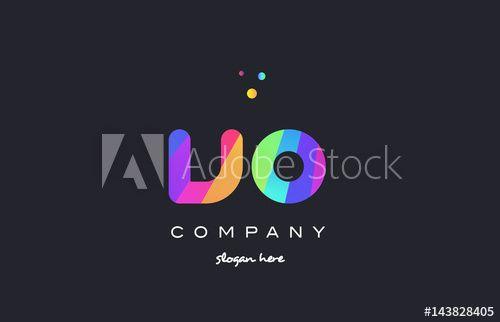 Vo Logo - vo v o colored rainbow creative colors alphabet letter logo icon ...