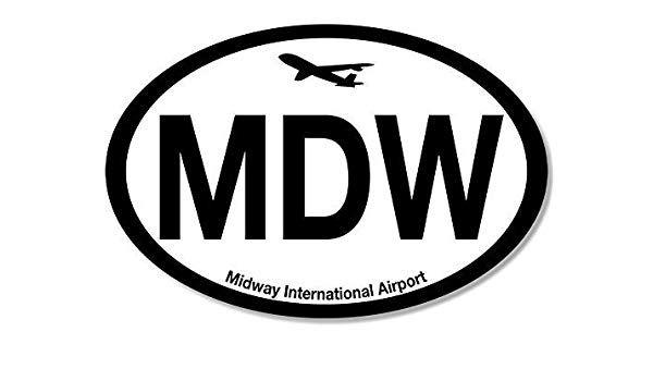 MDW Logo - Amazon.com: GHaynes Distributing Oval MDW Midway Airport Code ...