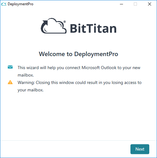 BitTitan Logo - What is the end user experience when DeploymentPro reconfigures
