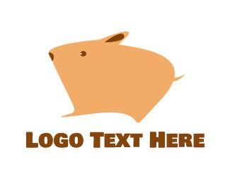 Hamster Logo - Peach Hamster Logo