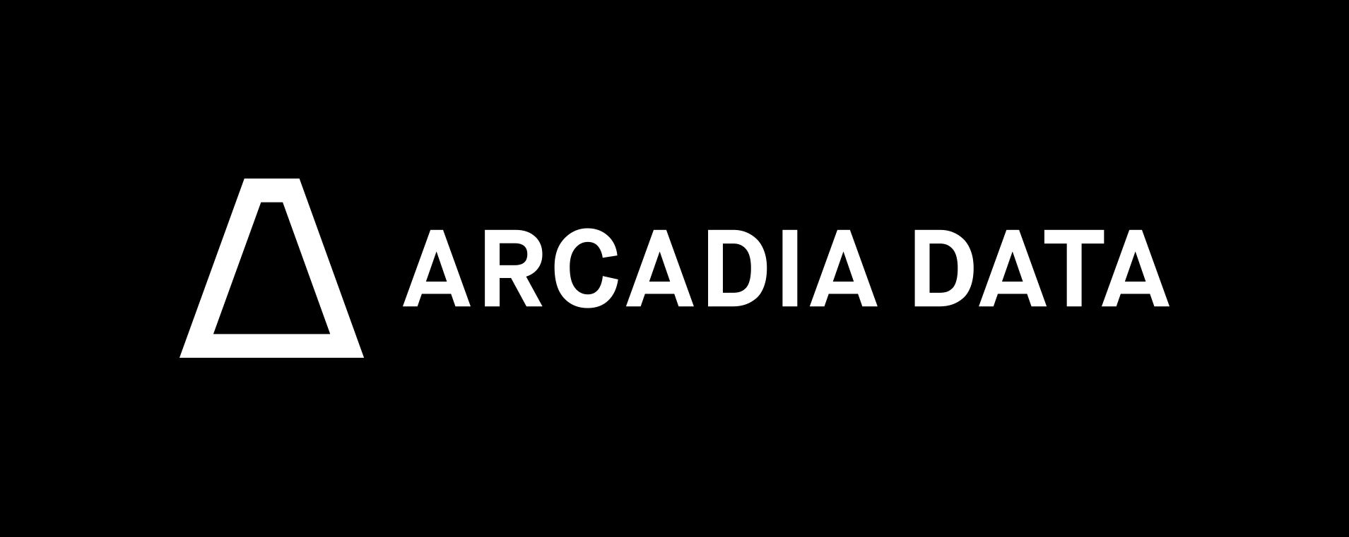 Arcadia Logo - Arcadia Data Logo White on Black Horizontal