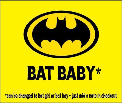 Batbaby Logo - Bat Baby Babygrow. Novelty Babygrows, Hats, Bibs &T Shirts
