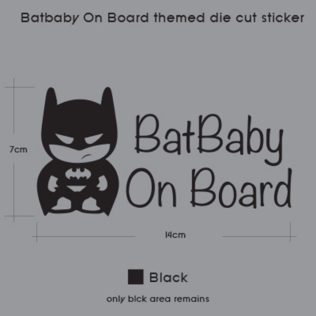 Batbaby Logo - BatBaby in car Die Cut Stickers (Weatherproof)