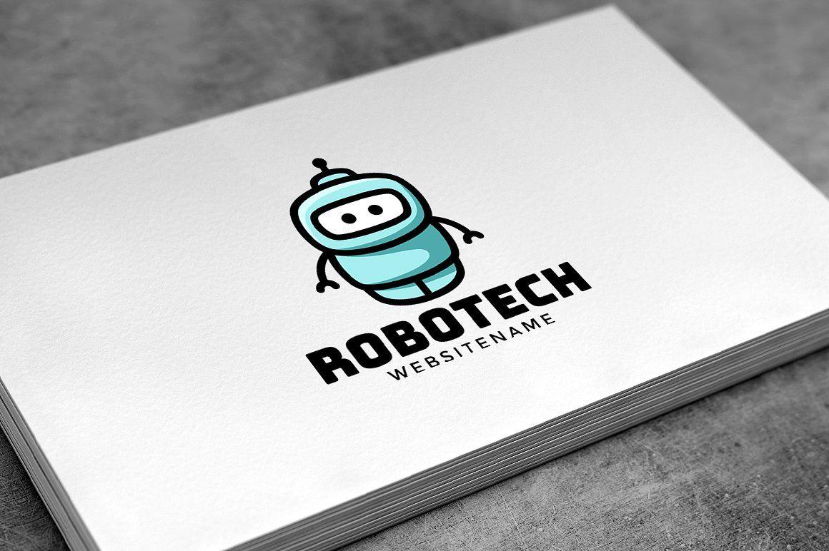 Cute Robot Logo - Robot Logo Design ~ Logo Templates ~ Creative Market