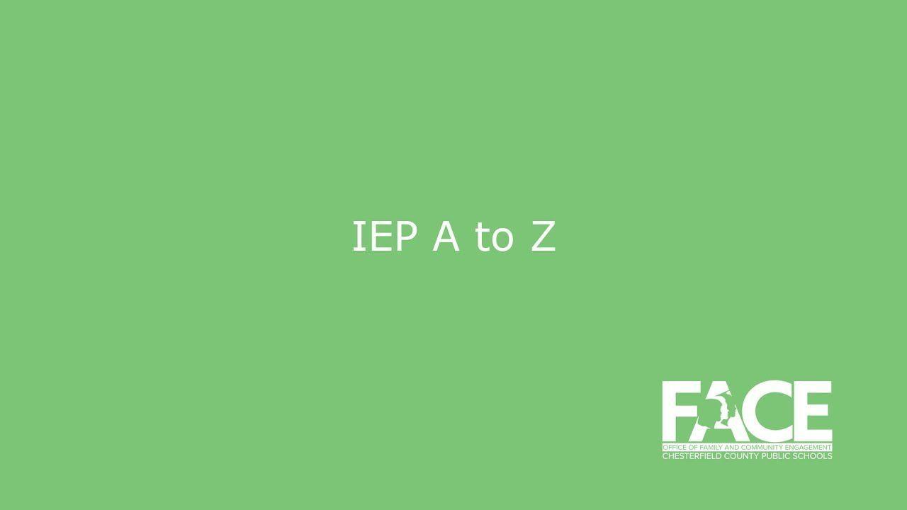 IEP Logo - IEP A to Z. Chesterfield County Public Schools