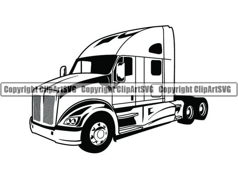 Free Free 123 18 Wheeler Semi Truck Svg SVG PNG EPS DXF File