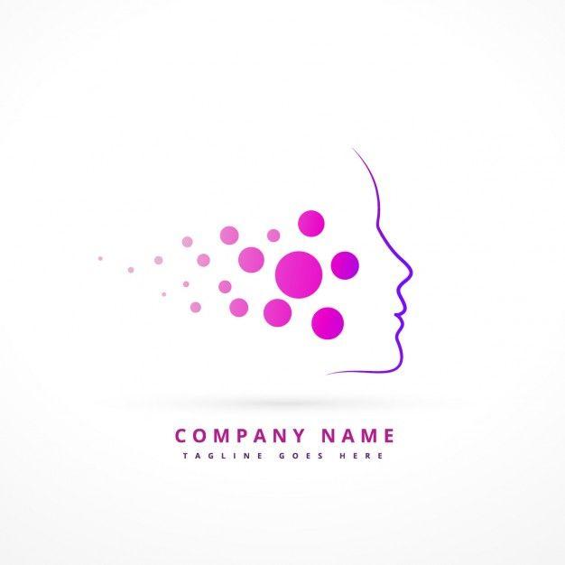 Facial Logo - Logo with abstract purple face Vector | Free Download