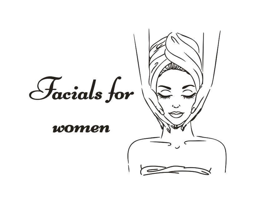 Facial Logo - Salon Wall Sticker Women Spa Store Wall Decal Beauty Salon Decor Body Vinyl  Wall Art Sticker AY1131