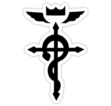 FMA Logo - fullmetal alchemist series - What does the symbol on Edward's coat ...