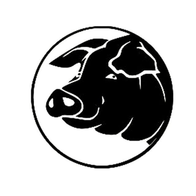 Pork Logo - US $1.19 40% OFF|Aliexpress.com : Buy 15.5X15.5CM FUN PIG HEAD PORK Logo  Vinyl Car Sticker Motorcycle Decal Black Silver S6 2351 from Reliable ...