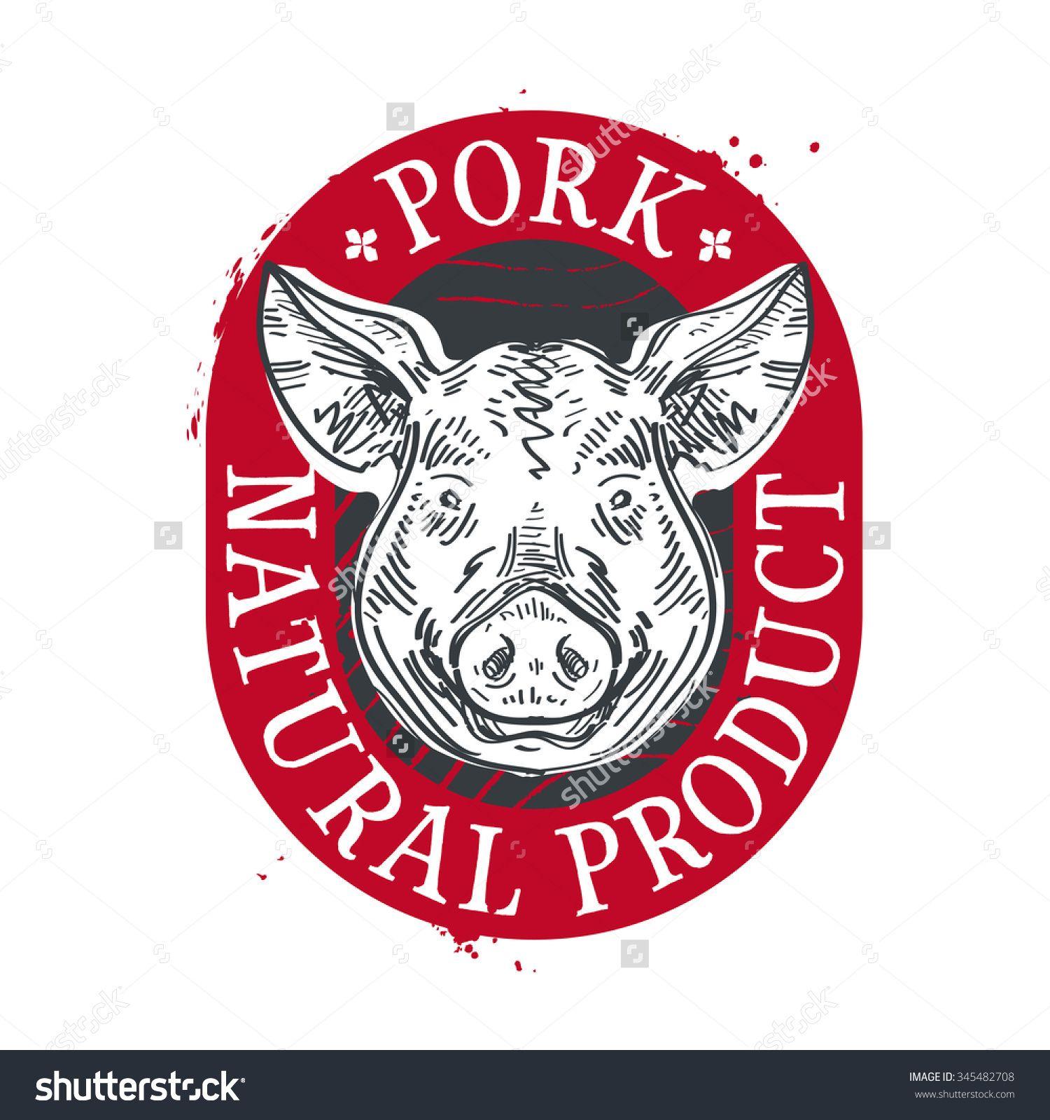 Pork Logo - Pork Vector Logo Design Template. Pig Or Meat Icon - 345482708 ...