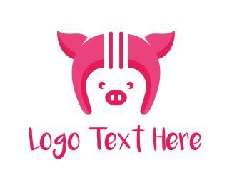 Pork Logo - Pig Helmet Logo