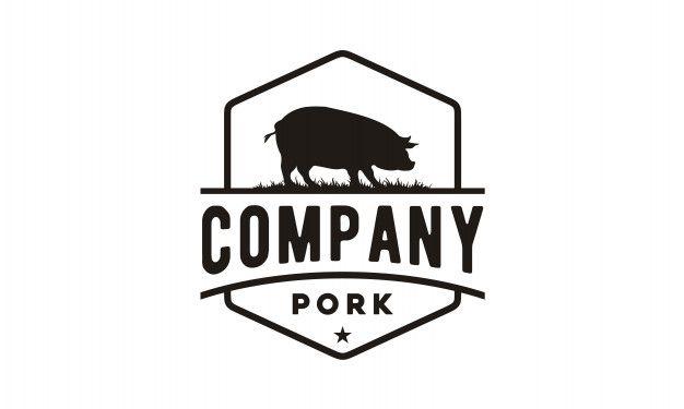Pork Logo - Pork / pig vintage logo design Vector | Premium Download