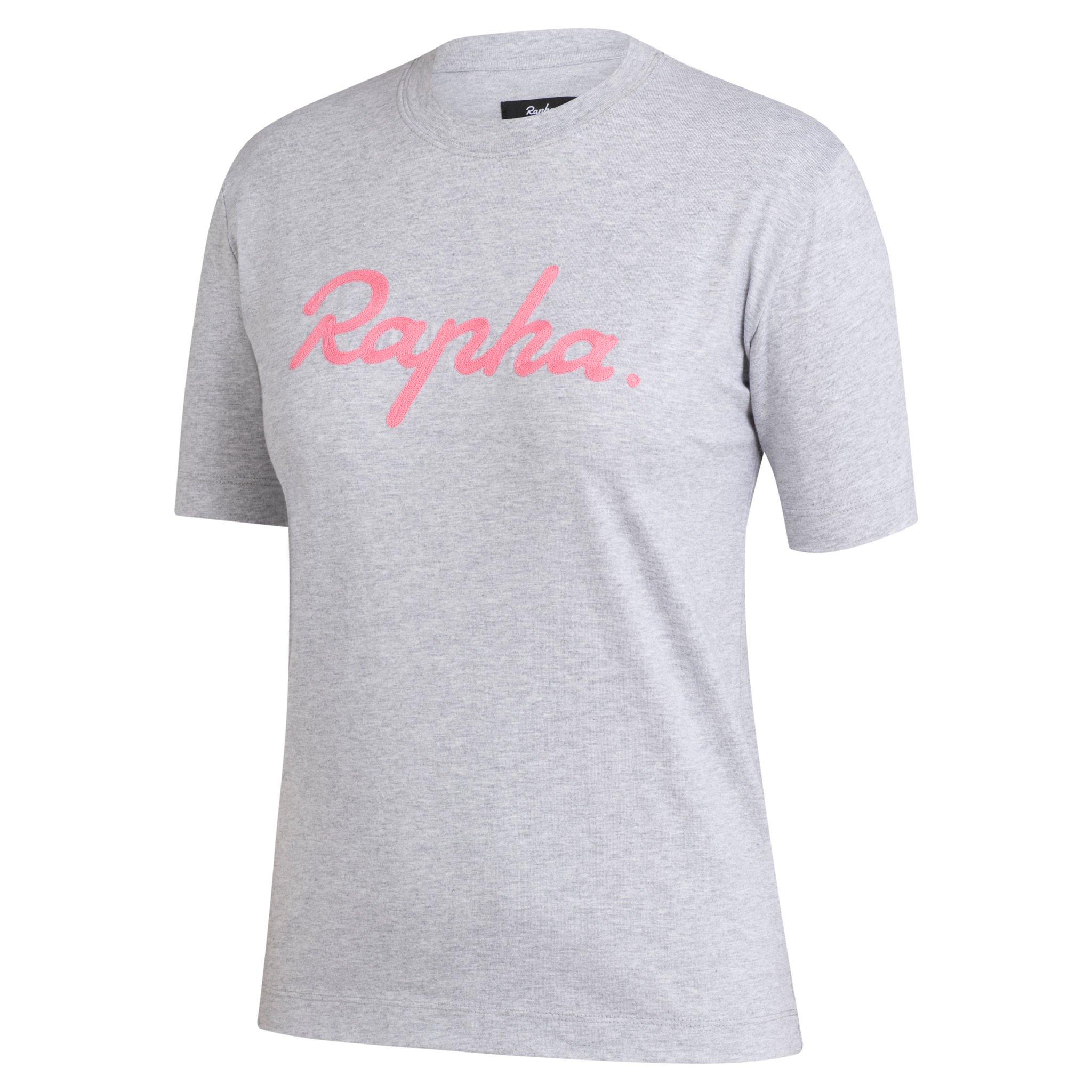 Rapha Logo - Women's Logo T- Shirt - Grey/High-Vis Pink, X-Large