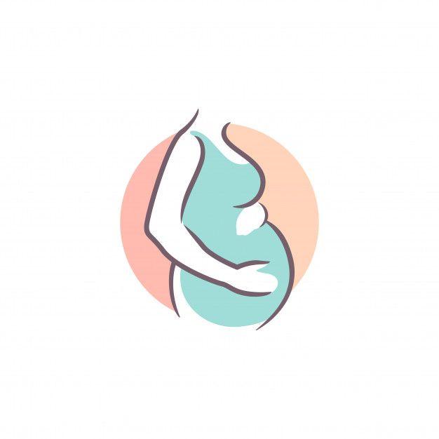 Pregnant Logo - Pregnancy logo pregnant woman maternal vector illustration Vector ...