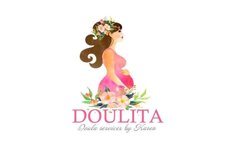 Pregnant Logo - Doula Logo, Pregnant logo, Pregnancy logo, Doula services, Floral logo,  Woman logo, Woman in pink, Pregnant floral logo, Baby logo, Bebita