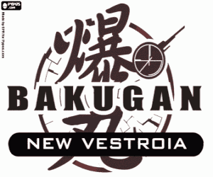 Bakugan Logo - Bakugan New Vestroia logo coloring page printable game