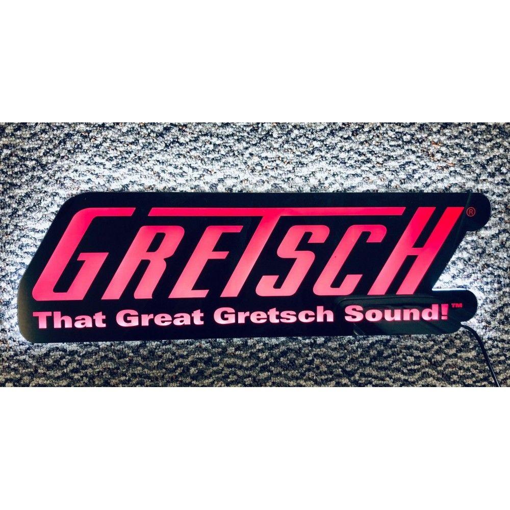Gretsch Logo - Gretsch Guitars Logo LED Light Up Display Store Sign with Power Supply  17x6x1