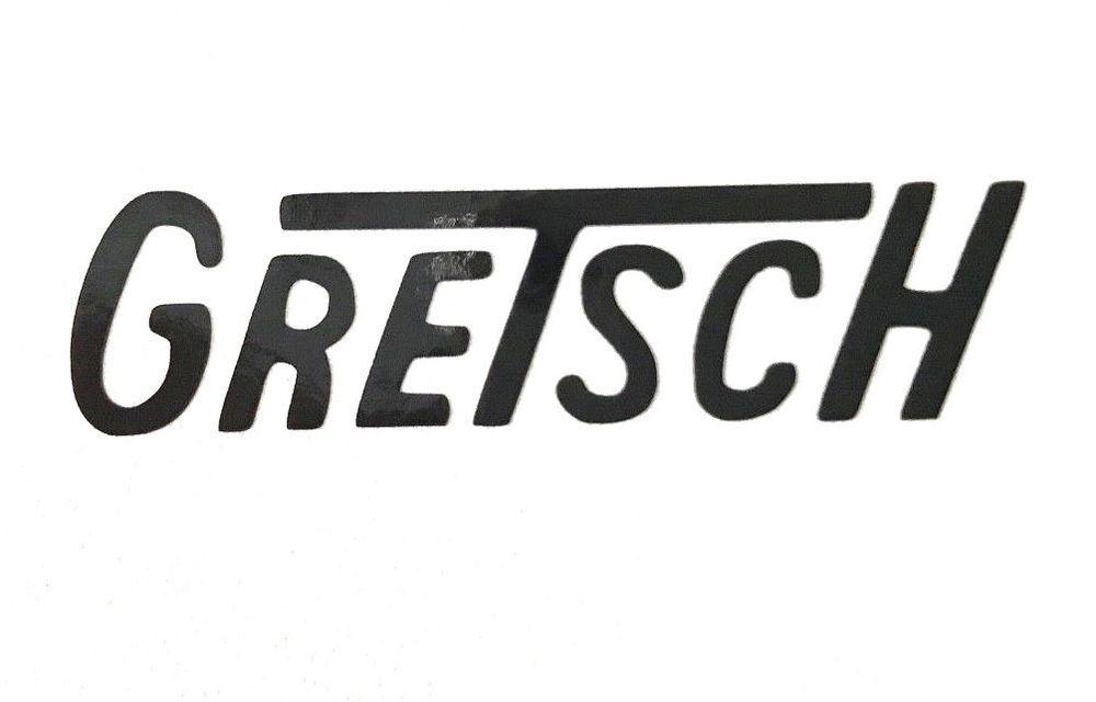 Gretsch Logo - 2 x GRETSCH Guitar Headstock Logo Vinyl Decal Sticker Various ...