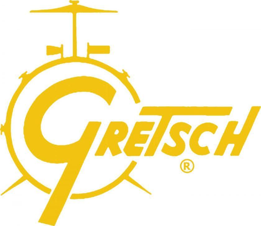 Gretsch Logo - Gretsch Drum Set Logo RUB ON Car Window OUTSIDE Sticker Decal GOLD ...