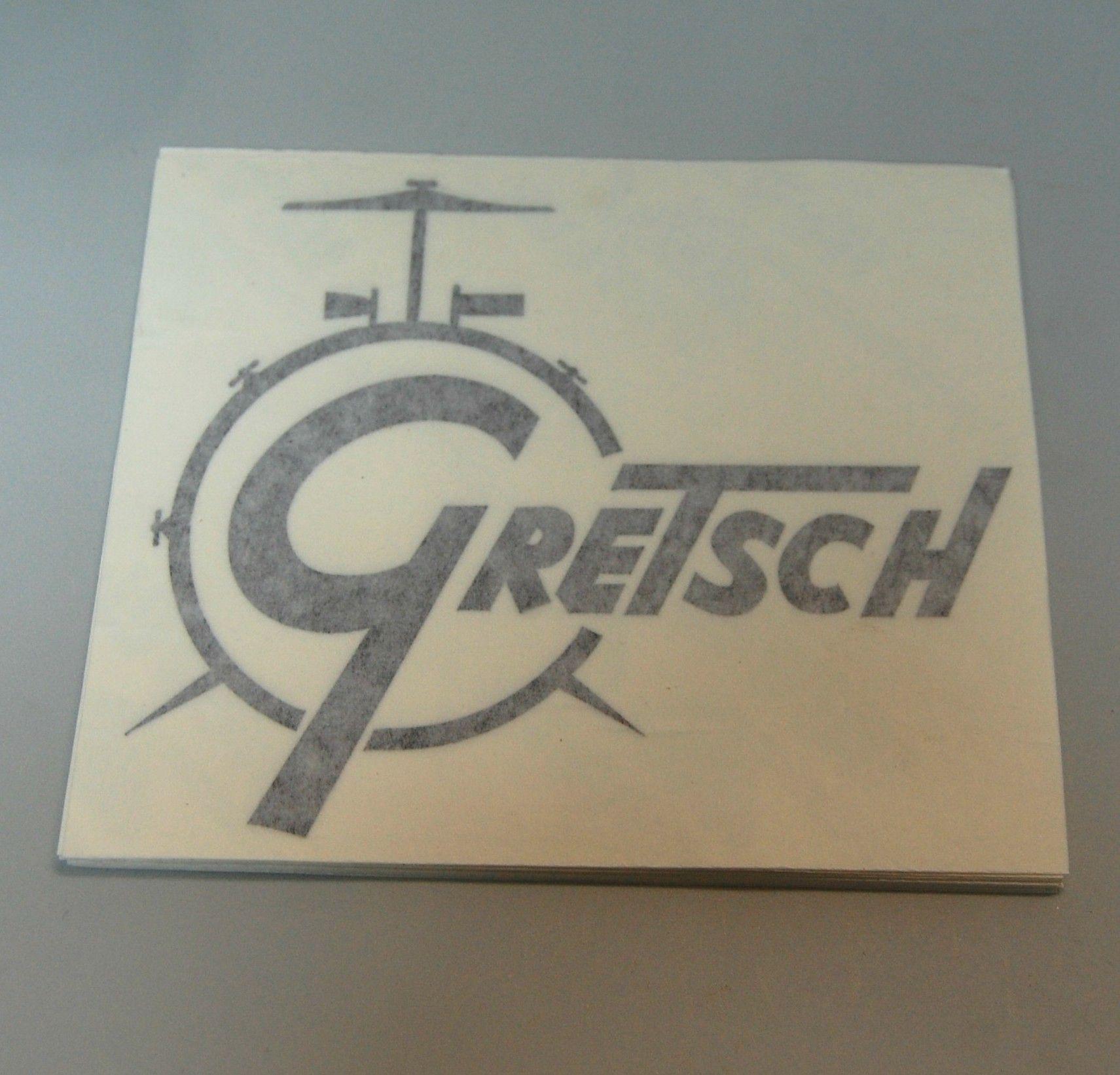 Gretsch Logo - Gretsch Bass Drum Logo Decal – Black