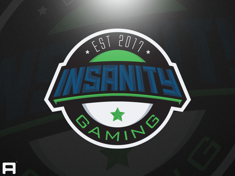 Insanity Logo - Insanity Gaming Badge Logo by Allen McCoy on Dribbble