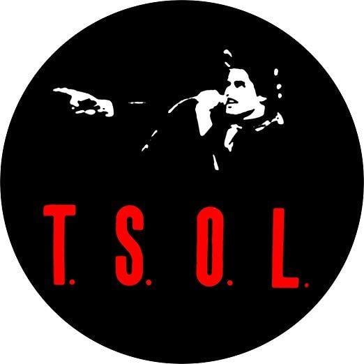Tsol Logo - T.S.O.L. Pointing (Red On Black) 1 2 Button