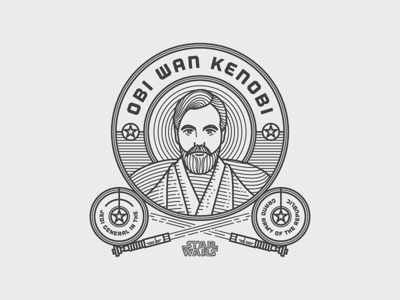Obi-Wan Logo - Obi Wan Kenobi by Peter Voth on Dribbble