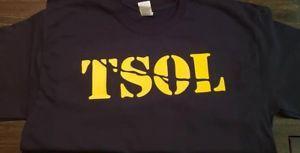 Tsol Logo - Details about TSOL Punk rock band Tee T shirt True sounds of liberty yellow  logo
