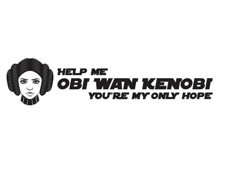 Obi-Wan Logo - Star Wars Help Me Obi Wan Kenobi