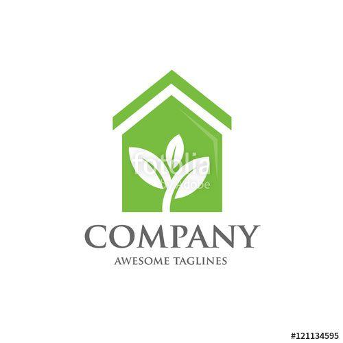 Green Company Logo - Green house logo. eco house Logo building and real estate company ...