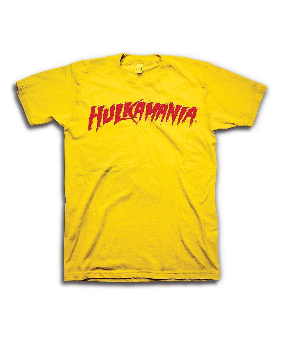 Hulkamania Logo - Another great find on #zulily! Yellow Hulk Hogan 'Hulkamania' Tee
