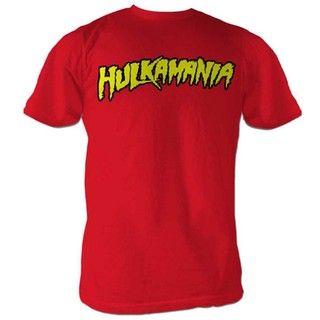 Hulkamania Logo - Adult Wrestling Wwe Hulk Hogan Hulkamania Logo Red Costume T-Shirt ...