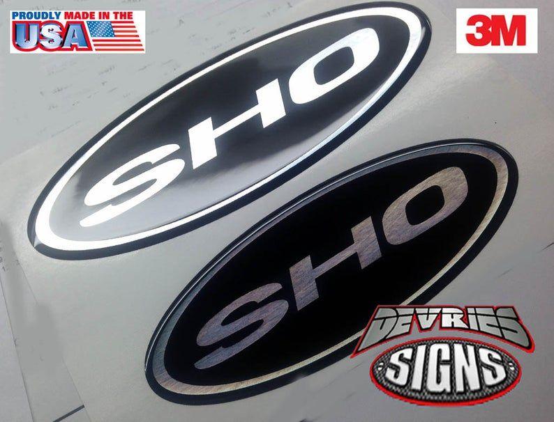 Sho Logo - Gel Coated (DOMED) Ford Taurus SHO emblem overlay : Fits Taurus SHO 2010+