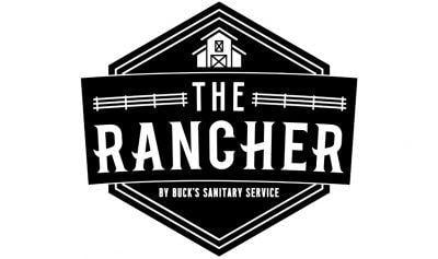 Rancher Logo - Buck's Sanitary Service Rancher Mobile Restroom Facility