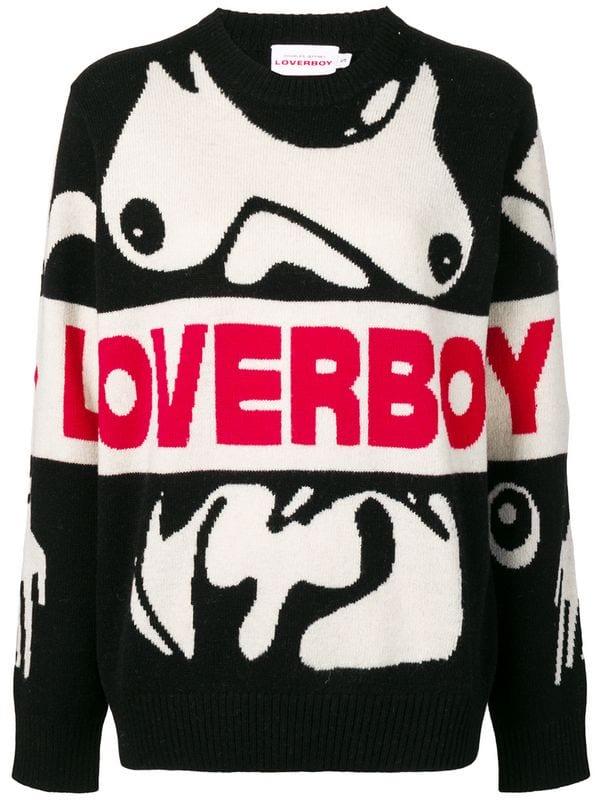 Loverboy Logo - Charles Jeffrey Loverboy logo intarsia jumper $419 Online