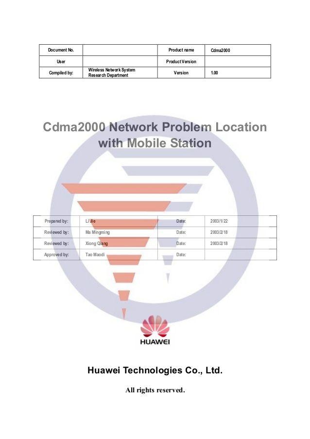 CDMA2000 Logo - Cdma2000 Network Problem Analysis With Mobile Station 20030212 A V1.0